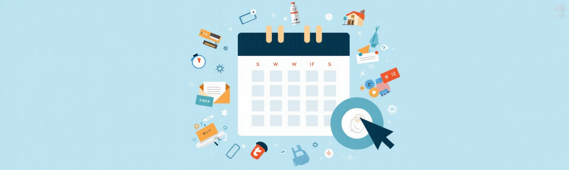 Moderní kalendář a online rezervační symboly